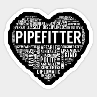 Pipefitter Heart Sticker